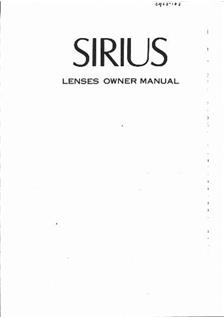 Sirius 60-300/4.5-5.6 manual. Camera Instructions.